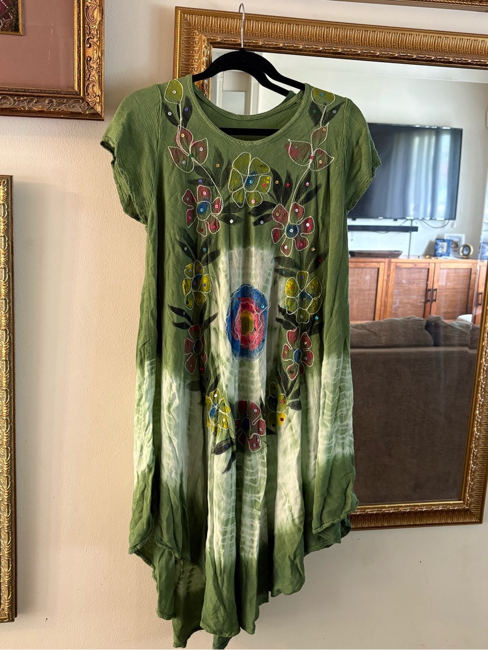 Boho tie die dress
